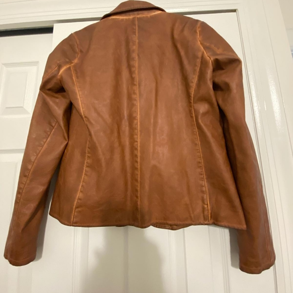 Bagatelle brown faux leather jacket - Picture 2 of 3